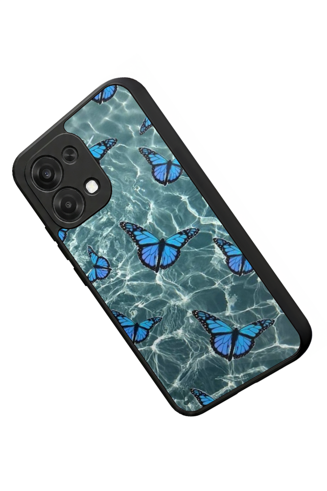Oppo A6 Pro Uyumlu Kelebek Tasarımlı Glossy Premium Kılıf