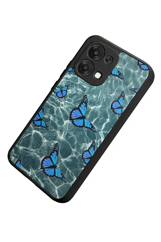 Oppo A6 Pro Uyumlu Kelebek Tasarımlı Glossy Premium Kılıf