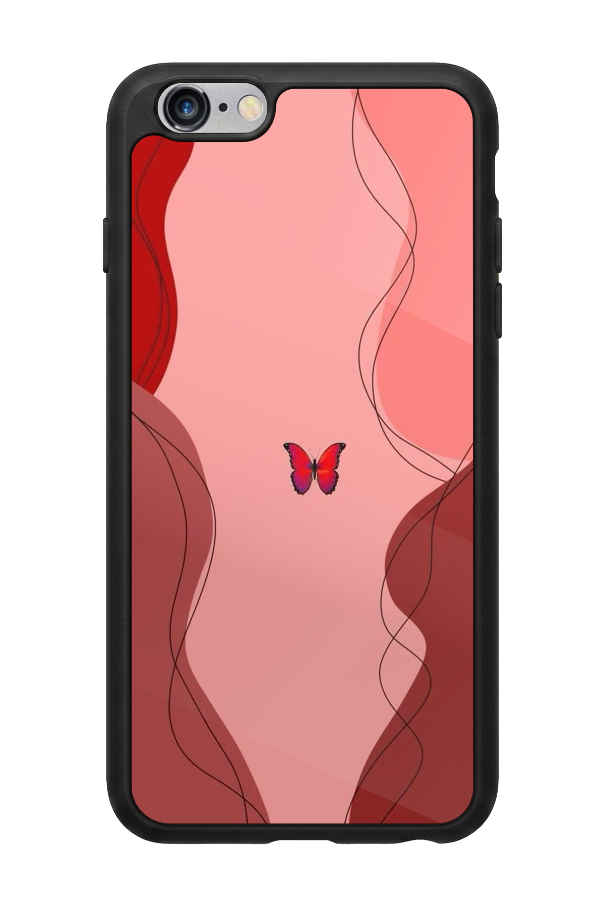 iPhone 6 Plus Uyumlu Kelebek Tasarımlı Glossy Premium Kılıf