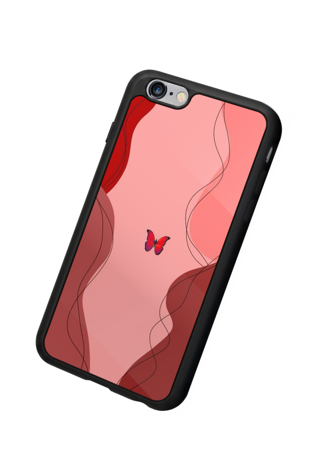 iPhone 6 Plus Uyumlu Kelebek Tasarımlı Glossy Premium Kılıf