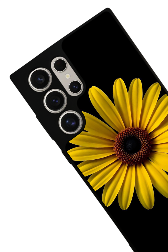 Samsung Galaxy S23 Ultra Uyumlu Papatya Tasarımlı Glossy Premium Kılıf