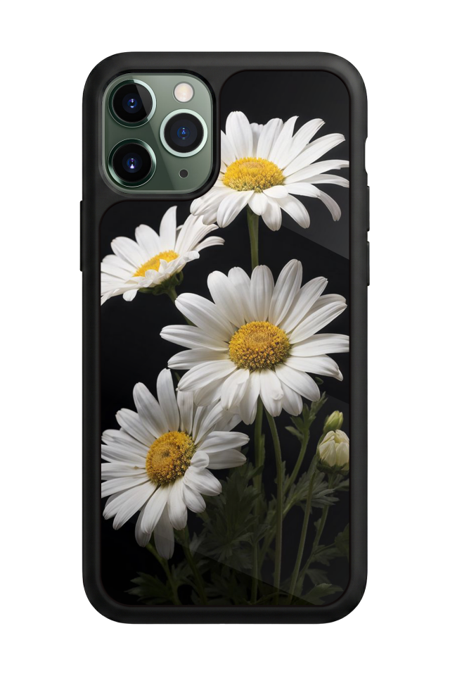 iPhone 11 Pro Uyumlu Papatya Tasarımlı Glossy Premium Kılıf