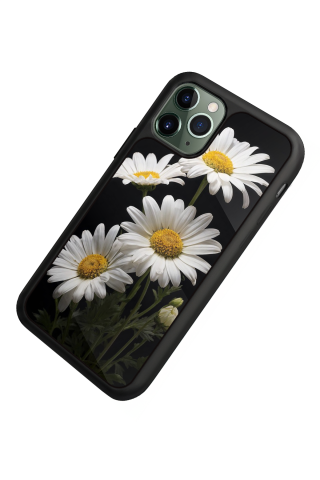 iPhone 11 Pro Uyumlu Papatya Tasarımlı Glossy Premium Kılıf