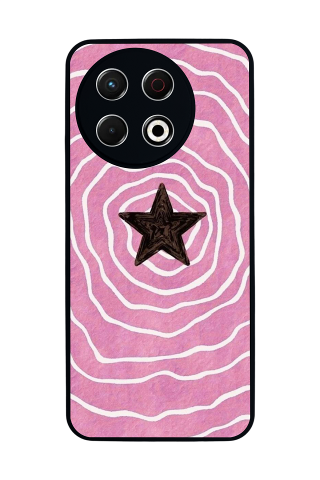 Tecno Spark 30 Pro Uyumlu Retro Yildizlar Tasarımlı Glossy Premium Kılıf