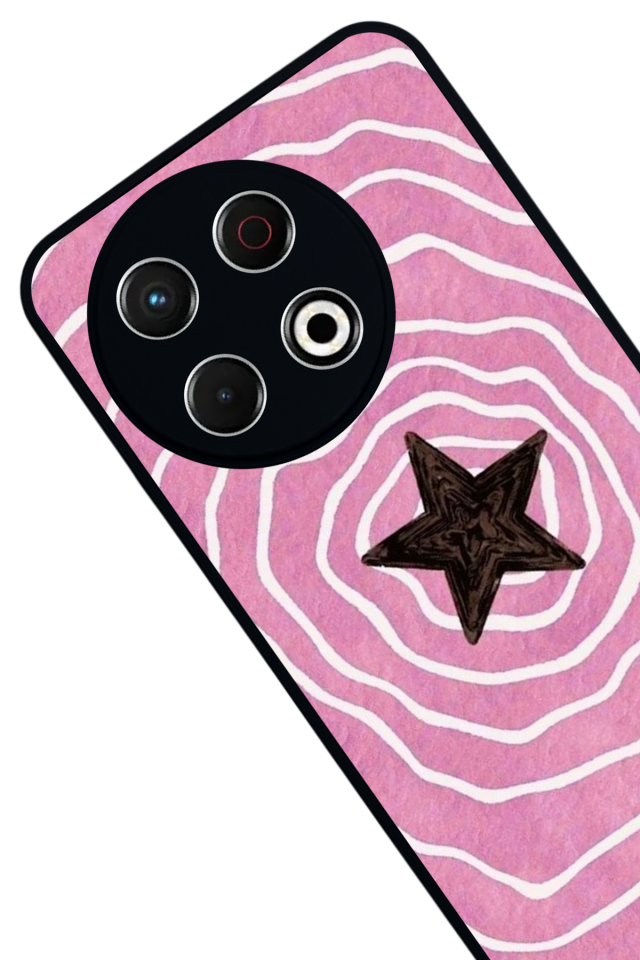 Tecno Spark 30 Pro Uyumlu Retro Yildizlar Tasarımlı Glossy Premium Kılıf