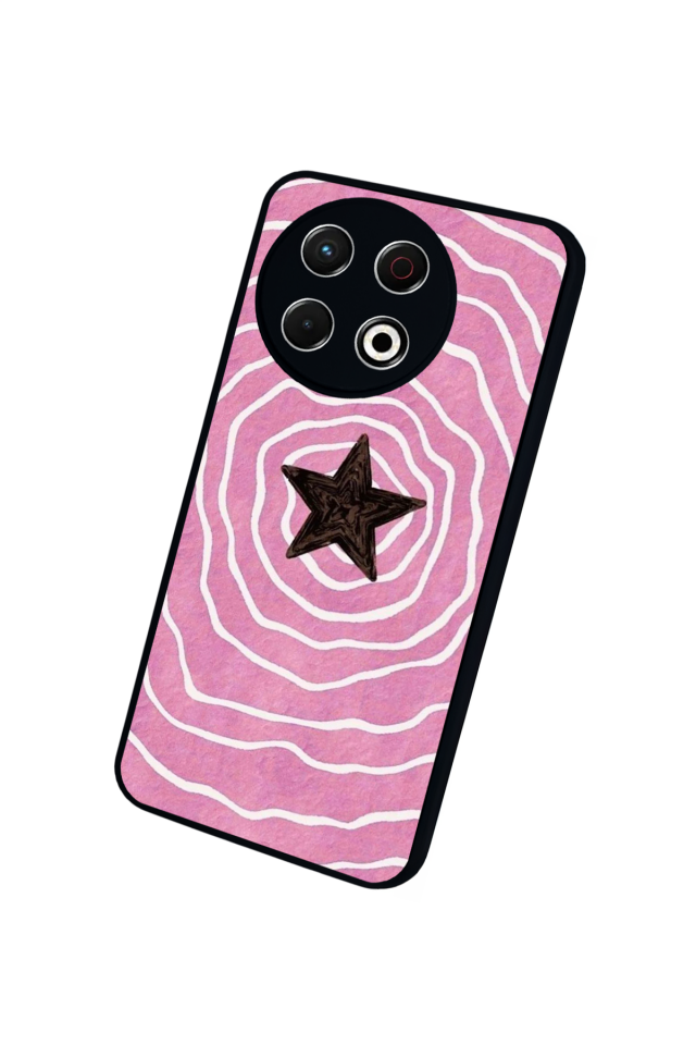 Tecno Spark 30 Pro Uyumlu Retro Yildizlar Tasarımlı Glossy Premium Kılıf