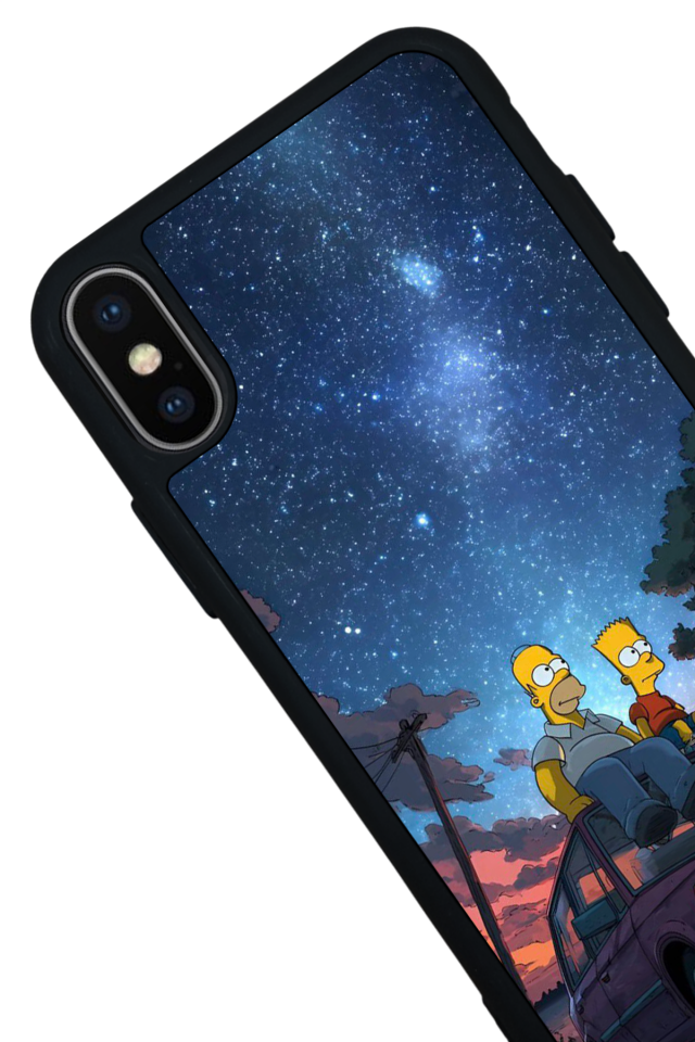 iPhone XS Max Uyumlu The Simpsons Tasarımlı Glossy Premium Kılıf
