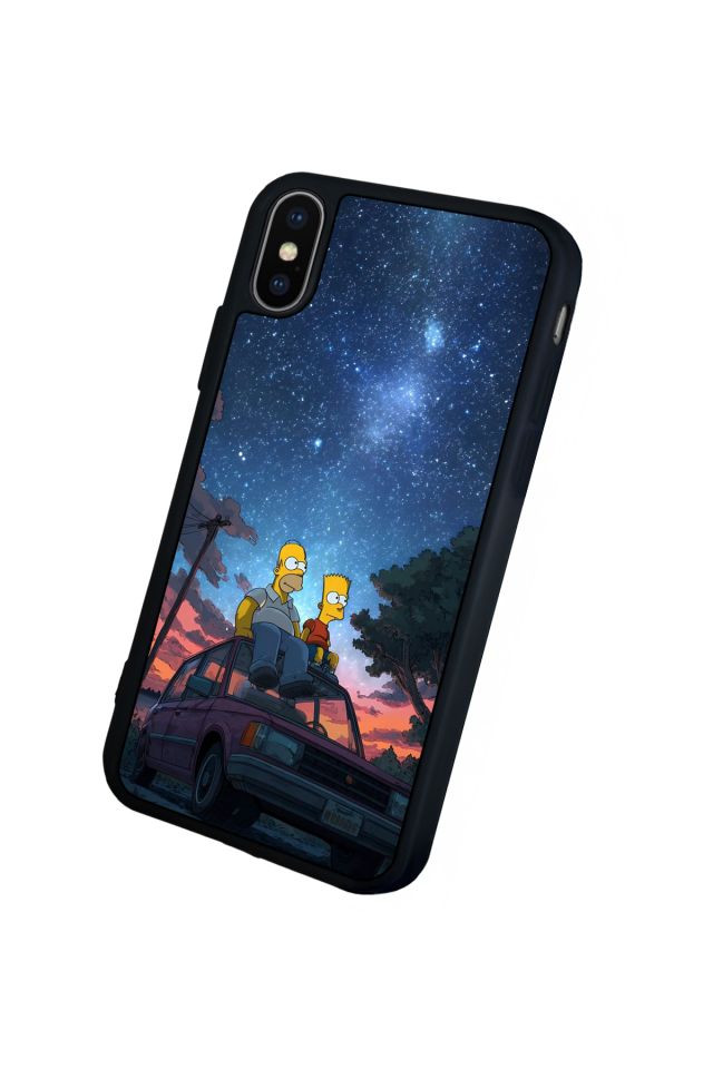 iPhone XS Max Uyumlu The Simpsons Tasarımlı Glossy Premium Kılıf