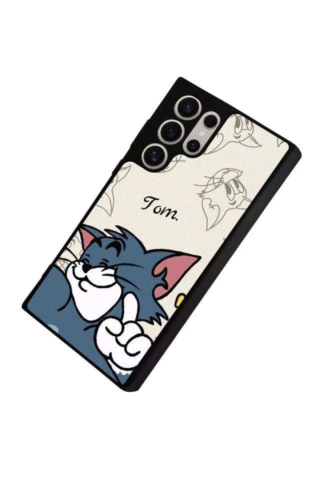Samsung Galaxy S22 Ultra Uyumlu Tom And Jerry Tasarımlı Glossy Premium Kılıf
