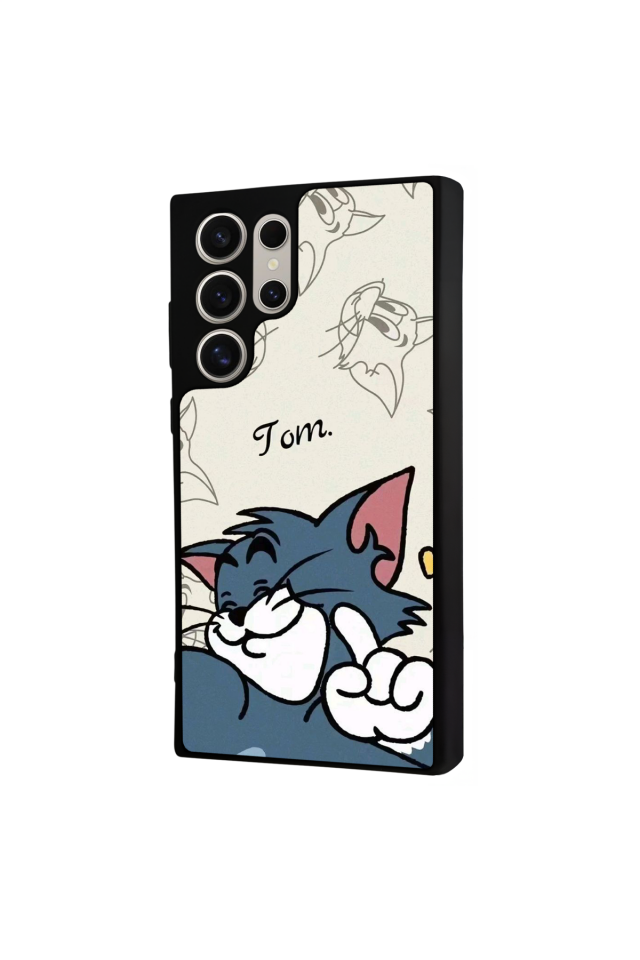Samsung Galaxy S22 Ultra Uyumlu Tom And Jerry Tasarımlı Glossy Premium Kılıf