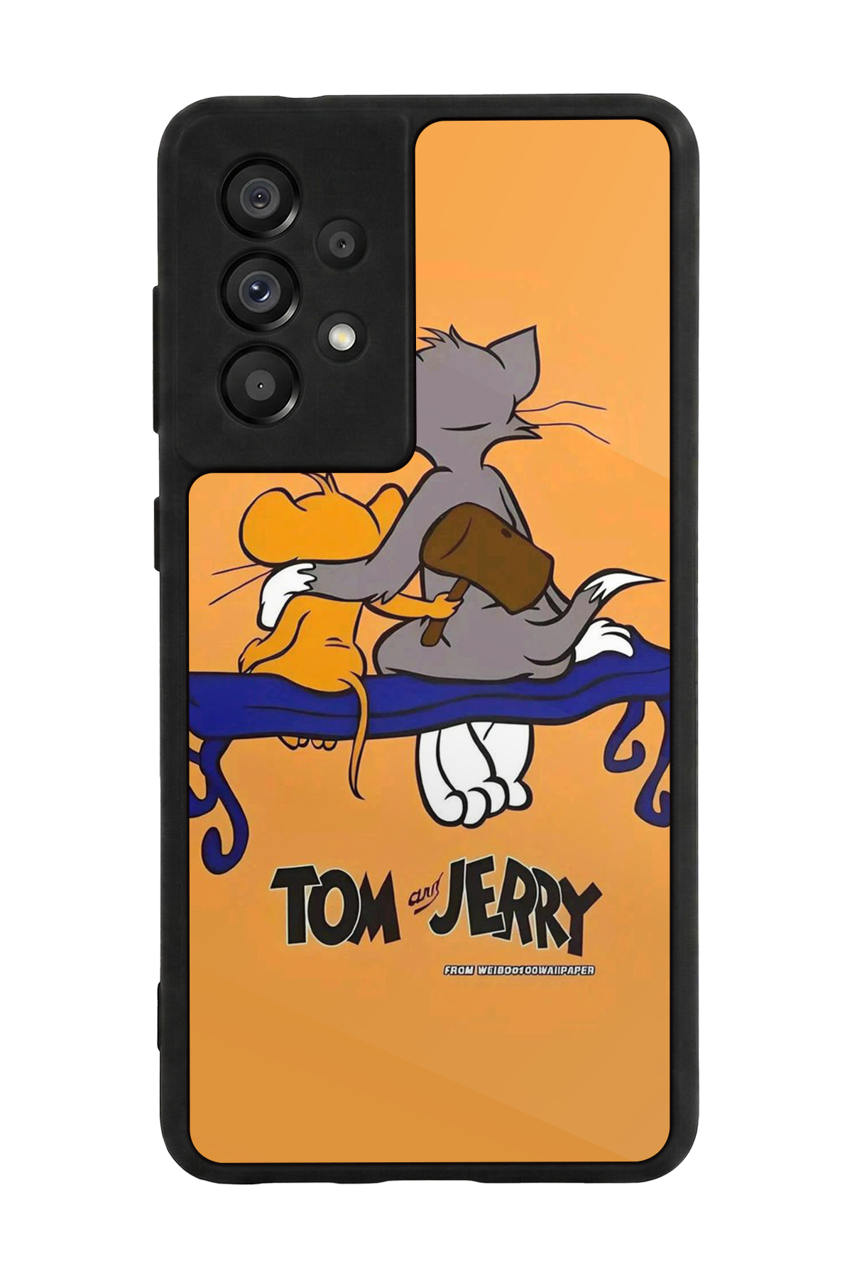 Samsung Galaxy A73 Uyumlu Tom And Jerry Tasarımlı Glossy Premium Kılıf