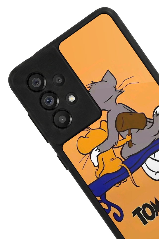 Samsung Galaxy A73 Uyumlu Tom And Jerry Tasarımlı Glossy Premium Kılıf