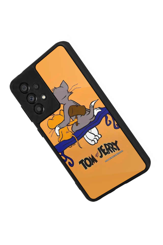 Samsung Galaxy A73 Uyumlu Tom And Jerry Tasarımlı Glossy Premium Kılıf