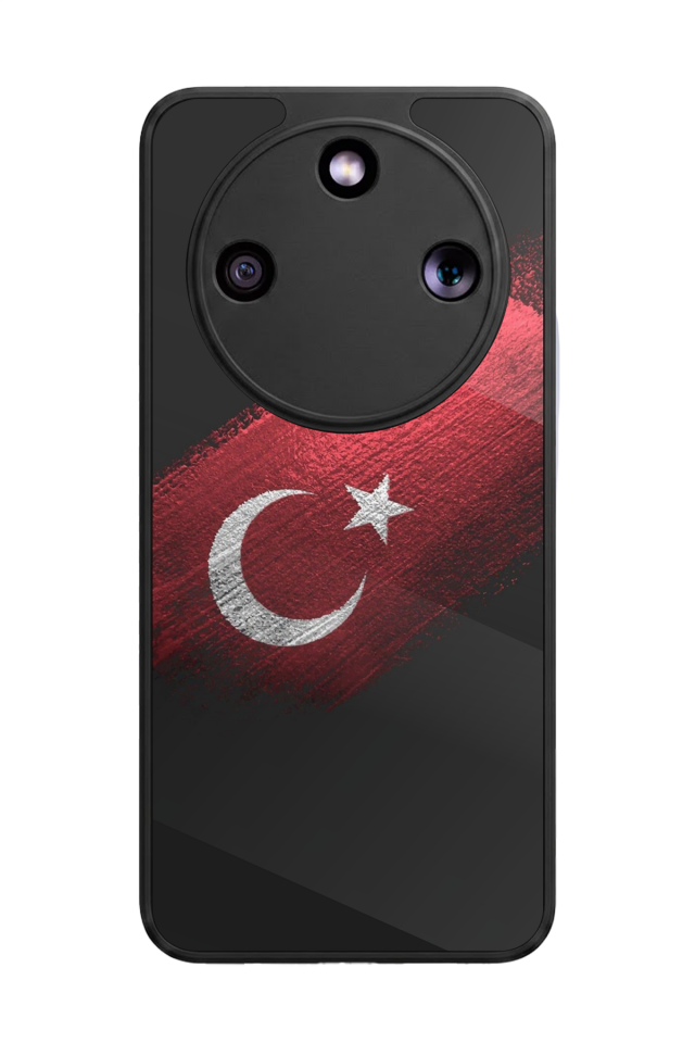 Honor Magic 8 Lite Uyumlu Türk Bayragi Tasarımlı Glossy Premium Kılıf