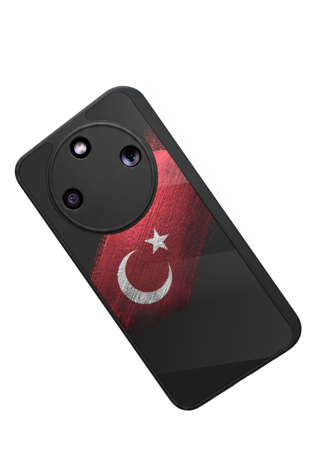 Honor Magic 8 Lite Uyumlu Türk Bayragi Tasarımlı Glossy Premium Kılıf