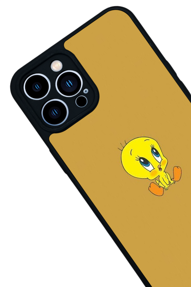 iPhone 13 Pro Max Uyumlu Tweety Tasarımlı Glossy Premium Kılıf