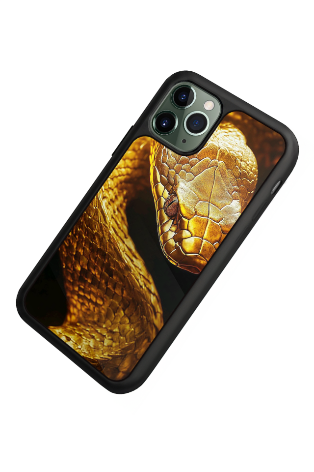 iPhone 11 Pro Max Uyumlu Yılan Tasarımlı Glossy Premium Kılıf
