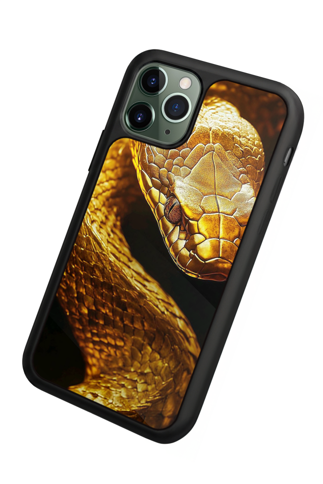 iPhone 11 Pro Max Uyumlu Yılan Tasarımlı Glossy Premium Kılıf