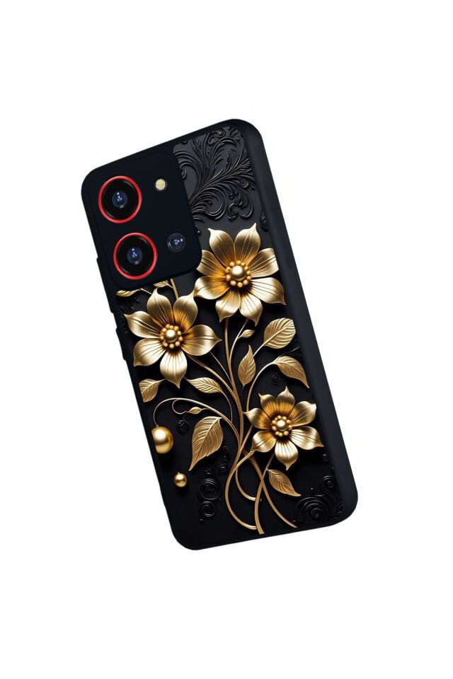 Reeder S19 Max Pro S ZOOM Uyumlu Yaldizli Cicek Tasarımlı Glossy Premium Kılıf