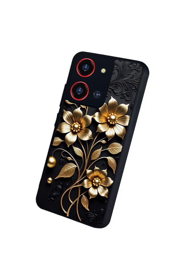 Reeder S19 Max Pro S ZOOM Uyumlu Yaldizli Cicek Tasarımlı Glossy Premium Kılıf