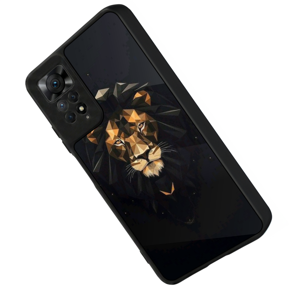 Xiaomi Redmi Note 12 Pro Uyumlu Aslan Tasarımlı Glossy Premium Kılıf