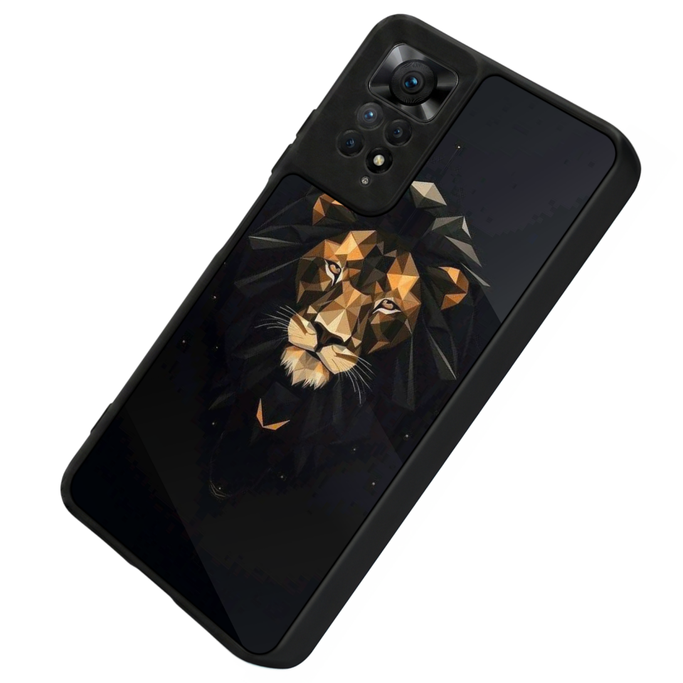 Xiaomi Redmi Note 12 Pro Uyumlu Aslan Tasarımlı Glossy Premium Kılıf