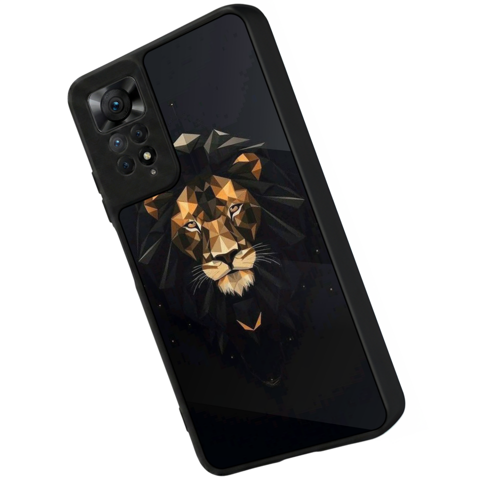 Xiaomi Redmi Note 12 Pro Uyumlu Aslan Tasarımlı Glossy Premium Kılıf