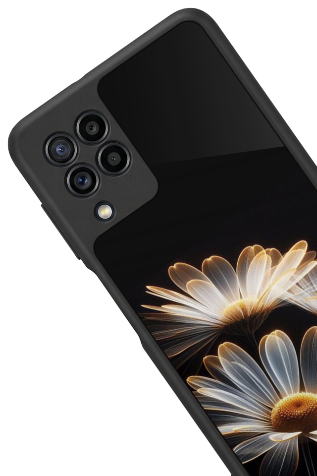 Samsung Galaxy M32 Uyumlu Cicek Tasarımlı Glossy Premium Kılıf