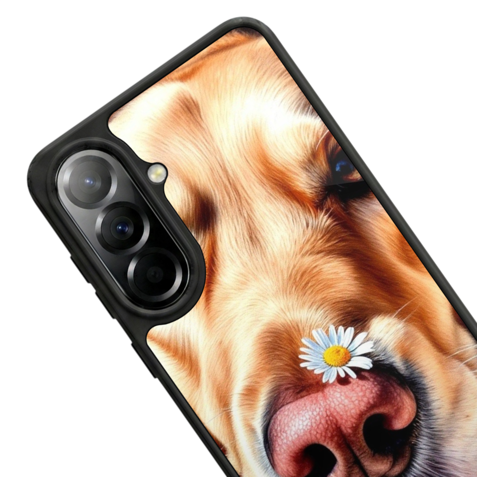 Samsung Galaxy A57 Uyumlu Golden Kopek Tasarımlı Glossy Premium Kılıf