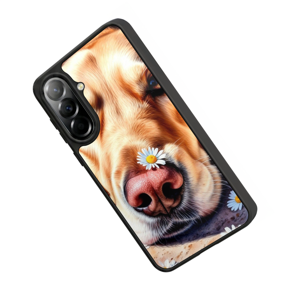 Samsung Galaxy A57 Uyumlu Golden Kopek Tasarımlı Glossy Premium Kılıf