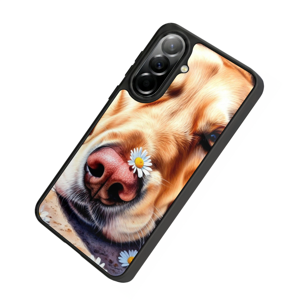 Samsung Galaxy A57 Uyumlu Golden Kopek Tasarımlı Glossy Premium Kılıf