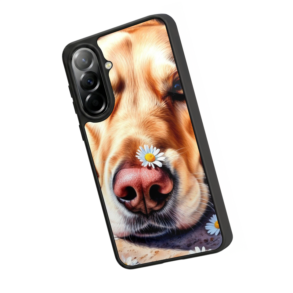 Samsung Galaxy A57 Uyumlu Golden Kopek Tasarımlı Glossy Premium Kılıf