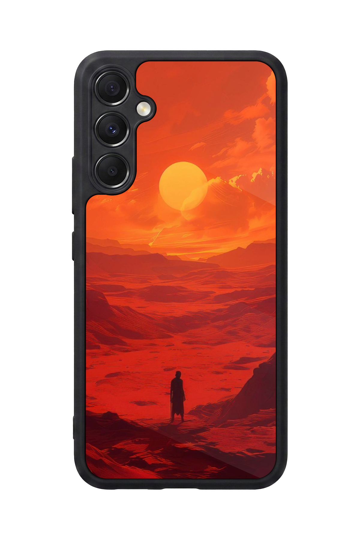 Samsung Galaxy M34 Uyumlu Güneş Tasarımlı Glossy Premium Kılıf