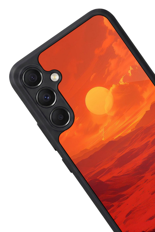 Samsung Galaxy M34 Uyumlu Güneş Tasarımlı Glossy Premium Kılıf