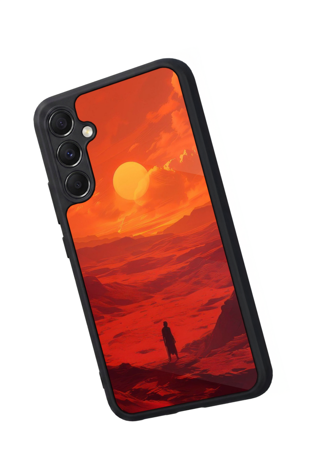 Samsung Galaxy M34 Uyumlu Güneş Tasarımlı Glossy Premium Kılıf