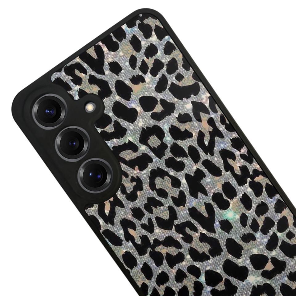 Samsung Galaxy S25 Uyumlu Hologram Leopar Tasarımlı Glossy Premium Kılıf