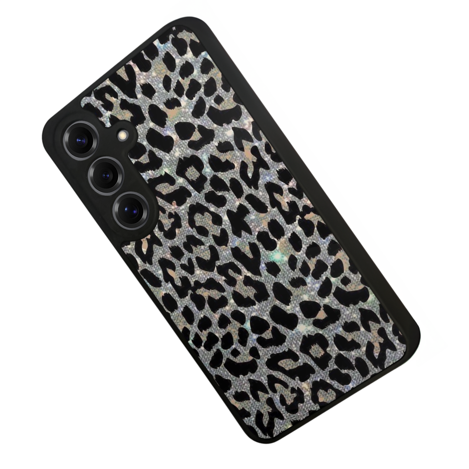 Samsung Galaxy S25 Uyumlu Hologram Leopar Tasarımlı Glossy Premium Kılıf