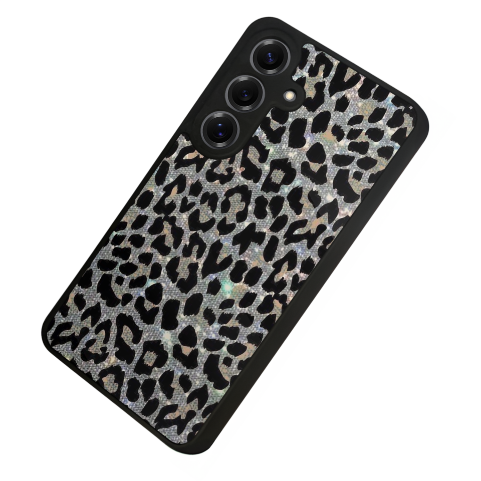 Samsung Galaxy S25 Uyumlu Hologram Leopar Tasarımlı Glossy Premium Kılıf