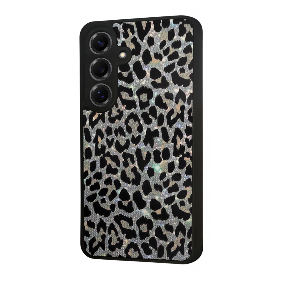 Samsung Galaxy S25 Uyumlu Hologram Leopar Tasarımlı Glossy Premium Kılıf