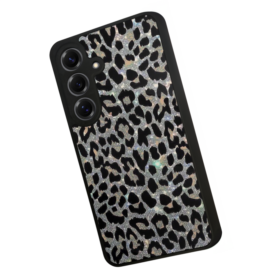 Samsung Galaxy S25 Uyumlu Hologram Leopar Tasarımlı Glossy Premium Kılıf