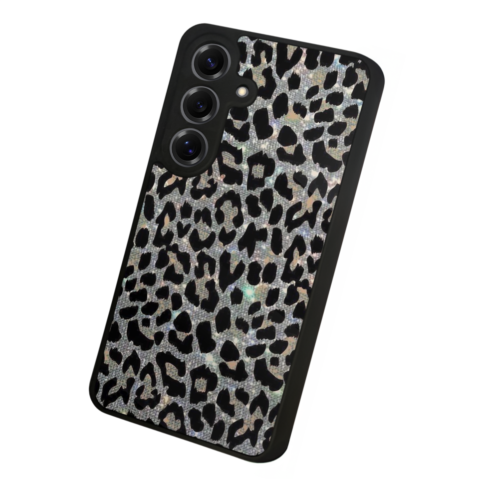 Samsung Galaxy S25 Uyumlu Hologram Leopar Tasarımlı Glossy Premium Kılıf