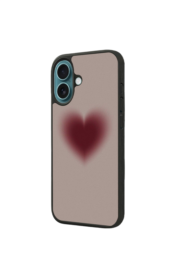 iPhone 16 Uyumlu Kalp Love Tasarımlı Glossy Premium Kılıf
