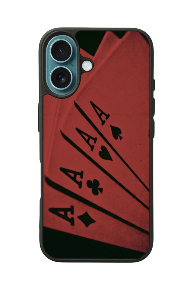 iPhone 16 Plus Uyumlu Kart Tasarımlı Glossy Premium Kılıf
