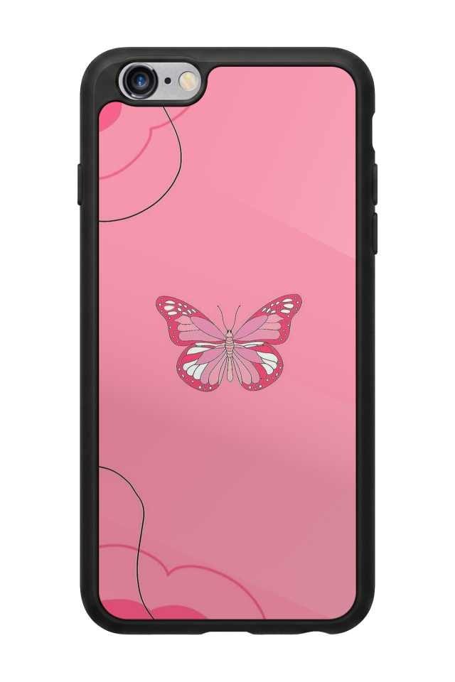 iPhone 6 Plus Uyumlu Kelebek Tasarımlı Glossy Premium Kılıf