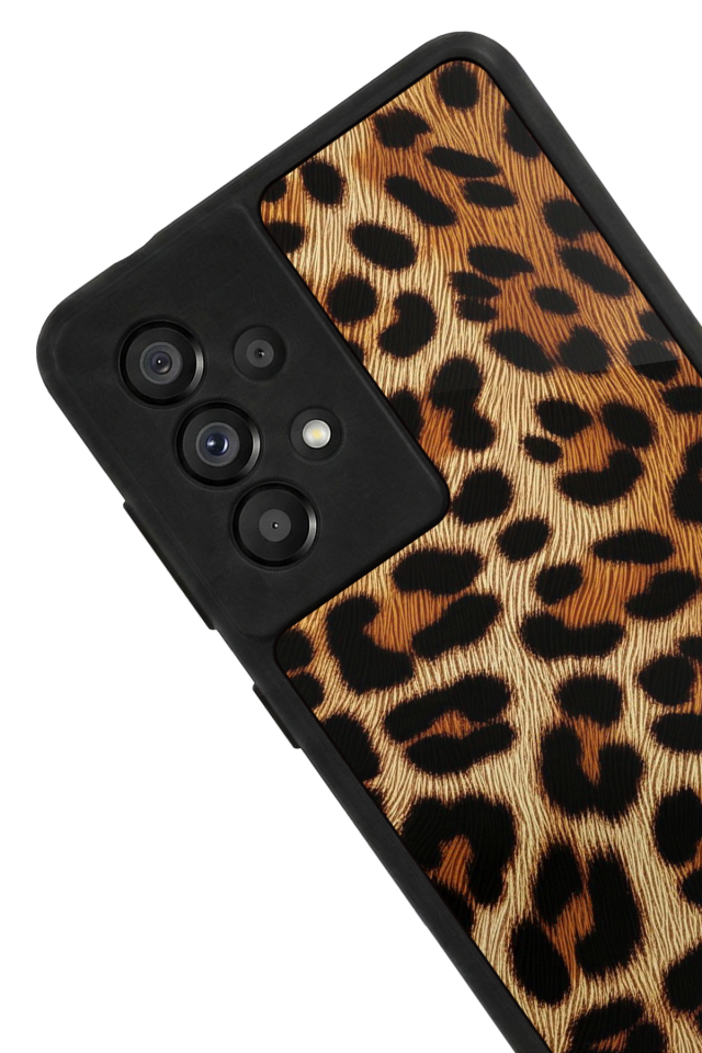 Samsung Galaxy A73 Uyumlu Leopar Tasarımlı Glossy Premium Kılıf
