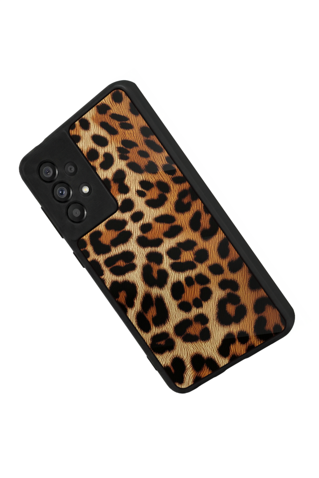 Samsung Galaxy A73 Uyumlu Leopar Tasarımlı Glossy Premium Kılıf
