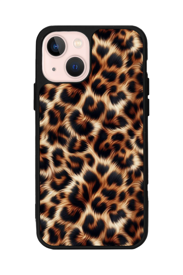iPhone 14 Plus Uyumlu Leopar Tasarımlı Glossy Premium Kılıf
