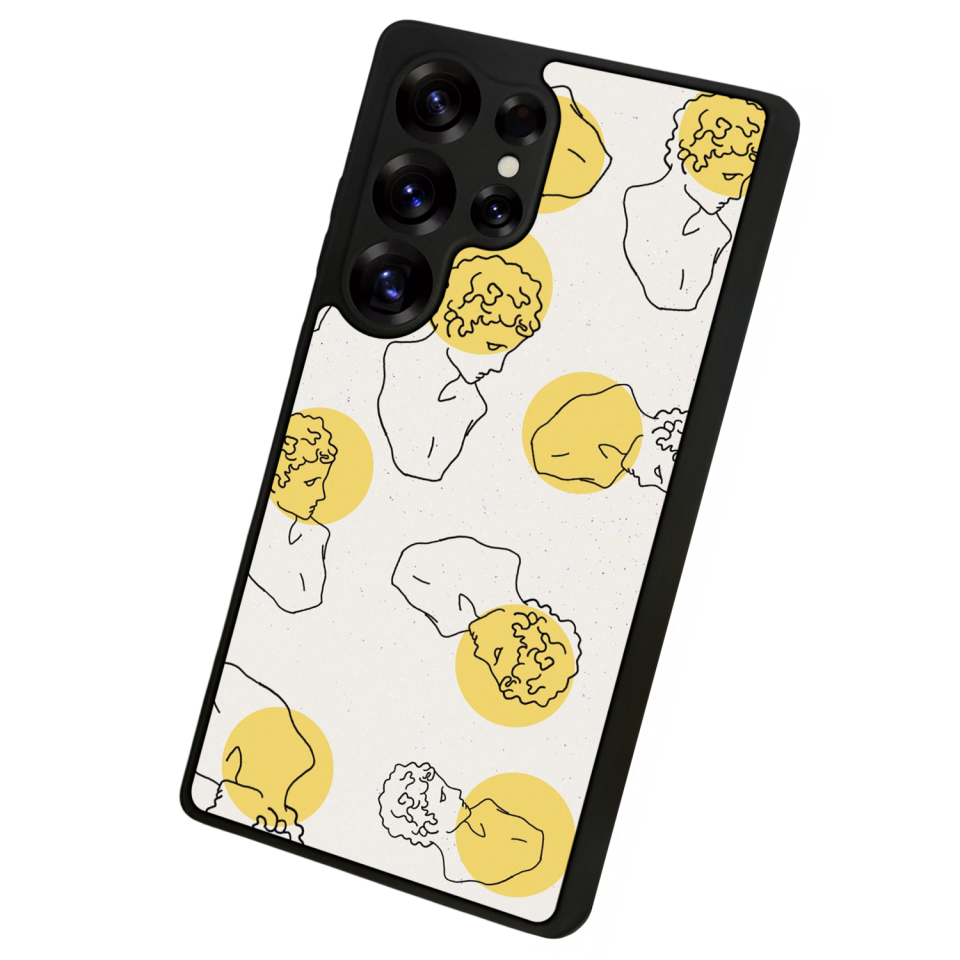 Samsung Galaxy S25 Ultra Uyumlu Line Art Tasarımlı Glossy Premium Kılıf