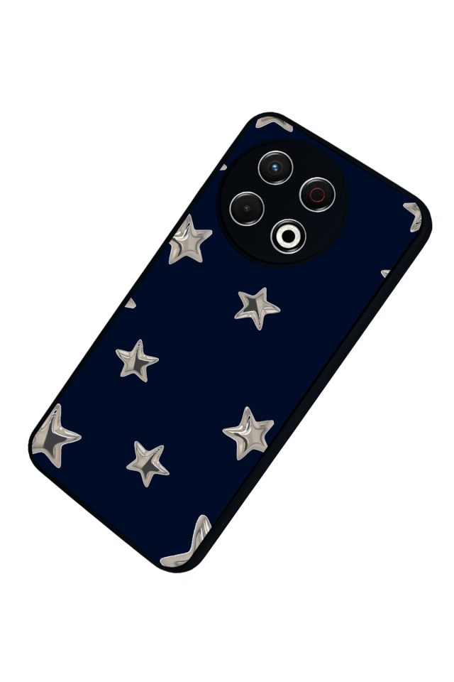 Tecno Spark 30 Pro Uyumlu Retro Yildizlar Tasarımlı Glossy Premium Kılıf