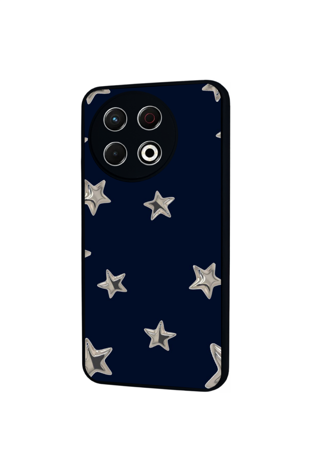 Tecno Spark 30 Pro Uyumlu Retro Yildizlar Tasarımlı Glossy Premium Kılıf